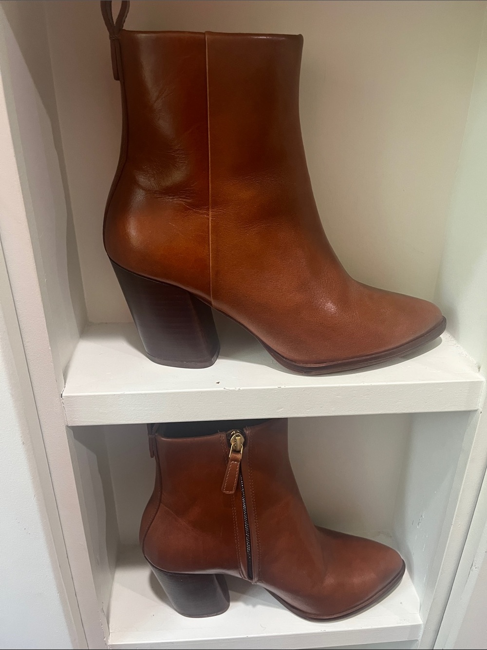 Women's Leather Ankle Boots in Brown